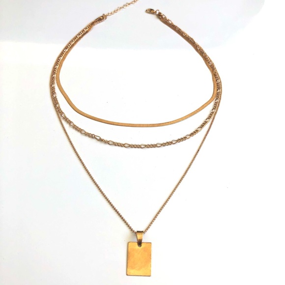 Layered Chain Necklace - Picture 1 of 3